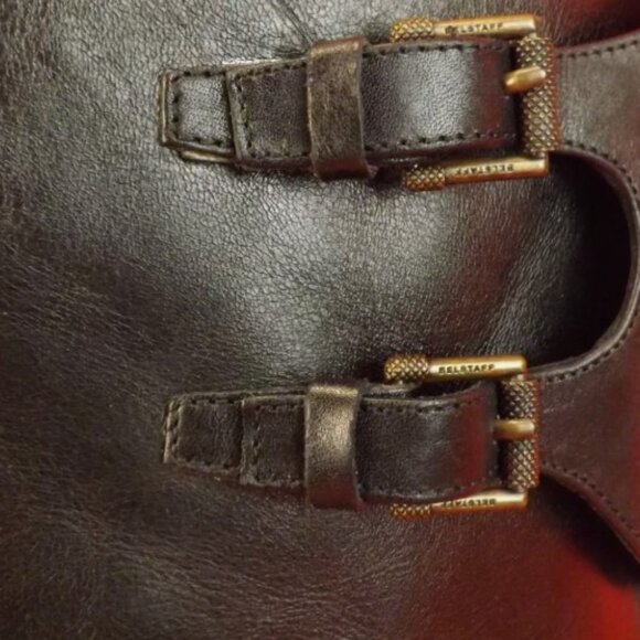 39.5/US9.5❤️ BELSTAFF BANBRIDGE BLACK LEATHER LACE UP TRAILMASTER TALL BOOTS - Picture 3 of 4